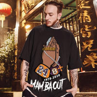 Trendy Brand Hip Hop Loose T-Shirt Mens Short Sleeve 24 Kobe Commemorative Oversize Trendy National Fashion Large Size Half Sleeve Summer