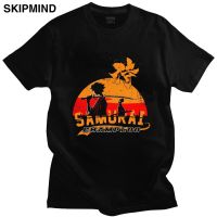 Vintage Samurai Champloo T shirt Mens Short Sleeved Japanese Mugen Manga Anime Jin Tee Soft Cotton Graphic T Shirts Merchandise XS-6XL