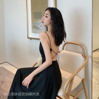 COD SDFGERTYTRRT Timo Ready Stock x New Style Suspender Dress Women Tube Top Color High Waist Temperament Super Fairy Halter Sexy Long Retro Female