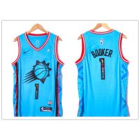 เสื้อคุณภาพสูง 【Feb】 【3 Styles】2023 Nba Jersey Phoenix Suns No.1 Booker Blue Basketball Jersey