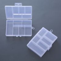 ✲❧ Sturdy Durable Practical Transparent 6-grid Storage Box Desktop Organizer Box Transparent Box 6-grid Storage Box Plastic Boxes