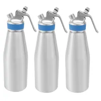 3X Whipped Cream Dispenser Cream Foaming Agent 1000Ml Handheld Whipping Cream Maker with 3 Stainless Steel Tips