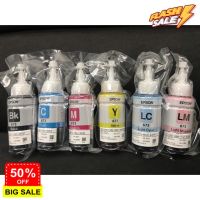 หมึก Epson 673 6สี หมึกเติมของแท้ % L800/L805/L810/L850/L1800 แบบไม่มีกล่อง #หมึกสี  #หมึกปริ้นเตอร์  #หมึกเครื่องปริ้น hp #หมึกปริ้น   #ตลับหมึก