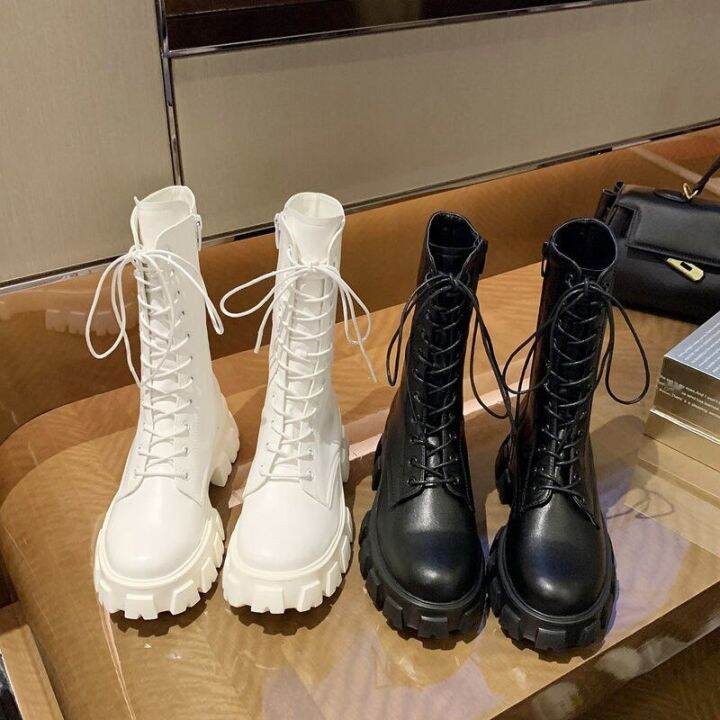 tsc027-dr-martens-รองเท้าบูทผู้หญิงสไตล์อังกฤษฤดูใบไม้ผลิและรองเท้าบูทฤดูใบไม้ร่วง-all-match-ยกด้านล่างกลางลูกวัว-skinny-รองเท้าอินเทอร์เน็ต-celebrity-2021ใหม่-booties