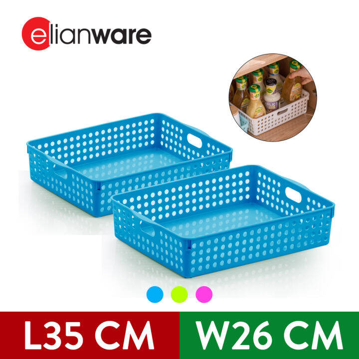 Elianware Stackable Organizer Basket Tray Storage with Handle Lazada