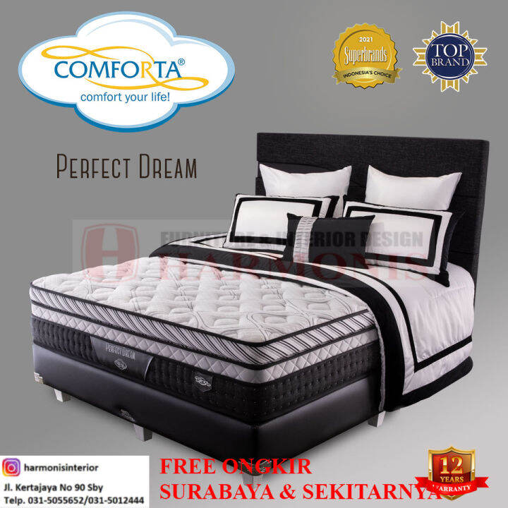 COMFORTA PERFECT DREAM SPRING BED FULL SET UKURAN 120CM | Lazada Indonesia