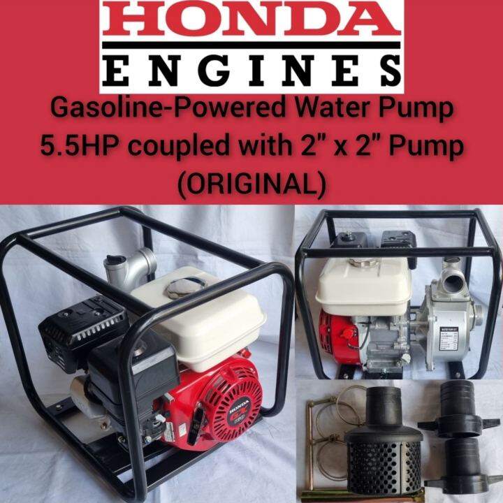 HONDA Original Gasoline Powered Water Pump 5.5HP coupled with 2" x 2