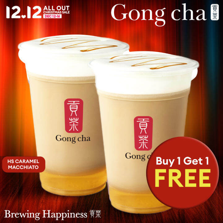 Gong cha Buy 1 Take 1 HS Caramel Macchiato evoucher Lazada PH