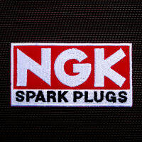 ตัวรีด ตัวรีดติดเสื้อ อาร์ม อาร์มติดเสื้อ โลโก้ ตรา หัวเทียน เอ็นจีเค NGK Spark Plugs สำหรับตกแต่งเสื้อผ้า