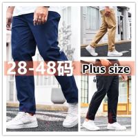 COD SDFERTREWWE Size28-48 large size casual pants Korean casual pants trendy mens fashion plus size loose cotton