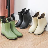 COD dsdgfhgfsdsss Womens Waterproof Non-slip Short Rain Boots Fashion All-match Water Boots