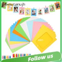 FOXNUTANUJH 50Pcs สี่เหลี่ยมผืนผ้าทรงสี่เหลี่ยม กรอบรูปทำจากกระดาษ 4x6ค่ะลูกค้า ที่แขวนแสดงรูปภาพ สีสันสดใส ชุดแขวนภาพ บ้านในบ้าน