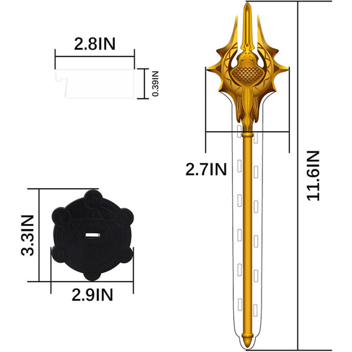 dnd-initiative-tracker-acrylic-laser-cut-trident-with-12-pcs-erasable-taken-flags