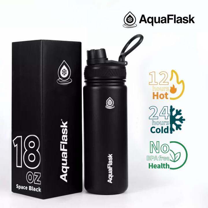 AQUAFLASK(18oz/540ml) Wide Mouth w/ Spout Lid Insulated Vacuum ...