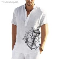 Aolzbiip49h เสื้อใหม่สำหรับชาย Henley เสื้อแขนสั้น 3d กราฟิกเสื้อผ้าแฟชั่นเครื่องแต่งกาย Streetwear ชายเสื้อฮาวาย