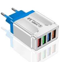 WhMy Luminous 3.1A 4USB โทรศัพท์มือถือ Charger Travel Adapter LED Head EU Plug