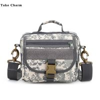 Camouflage Bag Mens Outdoor Cycling Sports Mobile Phone Bag Wallet Waterproof Wear-resistant Canvas Shoulder Messenger Bag Male