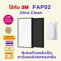 ไส้กรอง HEPA + Carbon filter สำหรับ เครื่องฟอกอากาศ 3M FAP02 Ultra Clean Fapf02 FAC02 แผ่นกรองอากาศ กรองฝุ่น PM 2.5 แผ่นฟิลเตอร์ เครื่องกรองอากาศสามเอ็ม โดย gunfoon