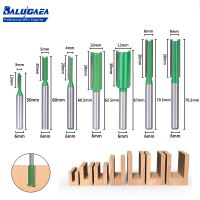 Router Bit 6mm Shank Single Double Flute ตรงบิตทังสเตนคาร์ไบด์เครื่องตัดมิลลิ่งไม้สําหรับงานไม้