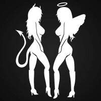 Personalized Car Stickers Decals Bumper Sticker Cover Scratches Beauty Temptation To Angels And Demons Car Styling R1-002