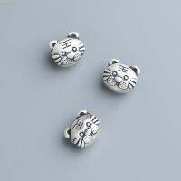 ? ของขวัญ DIY ของขวัญเครื่องประดับ S999 เงินแท้ 3D Hard Silver Zodiac Tiger ลูกปัด DIY ลูกปัดลูกปัดเชือกสีแดง Head ลูกปัดแบบหลวมเครื่องประดับอุปกรณ์เสริม