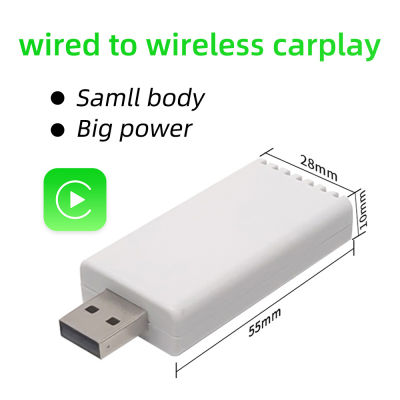 สายไปยังอะแดปเตอร์ไร้สาย CarPlay สำหรับสเตอริโอในรถยนต์ OEM พร้อม USB Plug And Play Smart Link Phone การเชื่อมต่ออัตโนมัติกับ CarPlay