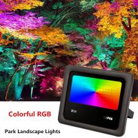 Floodlight Led Spotlight Outdoor Tree Light LED Colorful RGB Garden Light Christmas Lights IP66 Waterproof Landscape Lighting