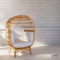 CHIC REPUBLIC EGG PLUS,โดมรูปทรงไข่พร้อมเบาะ - สี ไม้ธรรมชาติ