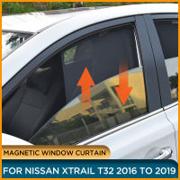 แม่เหล็กหน้าต่างด้านข้างม่านบังแดดม่านสำหรับนิสสัน Xtrail T32 2019 2018หน้าต่างสีอาทิตย์ Visor สำหรับนิสสัน XT Rail Rogue 2016 2017