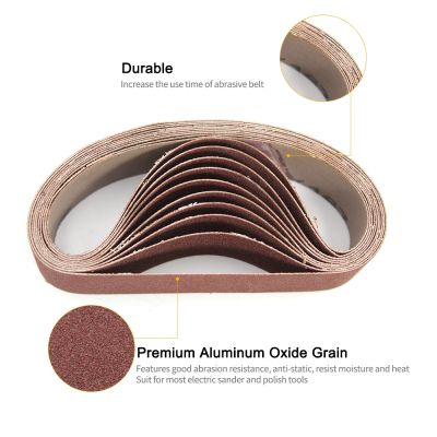 [YP] 10Pcs 30X330Mm Abrasive Sanding Belts 240 Grit Sanding Grinding Polishing Tools For Sander Power Rotary Tools