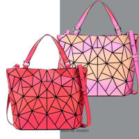 new Luminous bao bag reflective geometric bags for women  Quilted Shoulder Bags Plain Folding female Handbags bolsa feminina