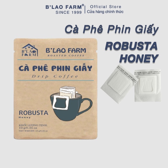 Cà phê phin giấy robusta honey b lao farm sử dụng nhanh chóng ,tiên lợi - ảnh sản phẩm 1