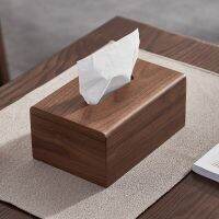 Solid Wood Napkin Paper Box Household Living Room Dining Table Tissue Box Multifunctional Remote Control Storage Tissue Box