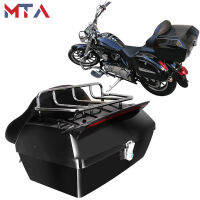 รถจักรยานยนต์ Pack Trunk Mount กระเป๋าเดินทางพนักพิงสำหรับ Street Bike Dual Sport Chopper Custom Cruisers