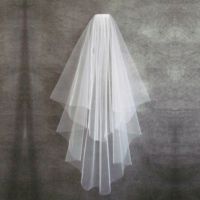 Wedding Accessories Short Simple Wedding Veil White Ivory Two Layer Bridal Veil With Comb Cheap Wedding Veil свадьба аксессуары Hair Accessories