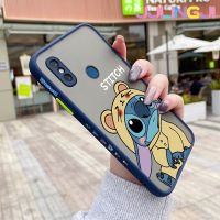 Jjlingji เคสสำหรับ Xiaomi Redmi 8 8A 8A Pro,เคสแฟชั่นน่ารักสติทช์บางมีน้ำค้างแข็งโปร่งใสแข็งขอบสี่เหลี่ยมกันกระแทกปลอกซิลิโคนคลุมทั้งหมดเคสนิ่มป้องกัน