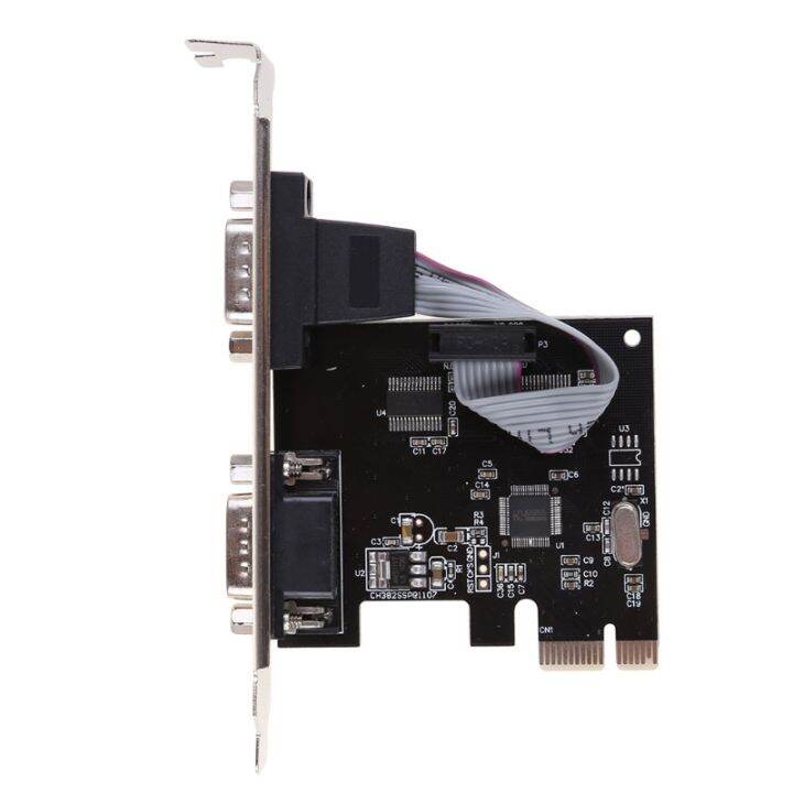 PCIe Dual Serial Expansion Card Chip AX99100 2 Port Industrial DB9 COM