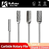 KaKarot 2.35mm Shank Type A A2.35 A3 A4 A5 ทังสเตนคาร์ไบด์ไฟล์โรตารี่ Burr Drill Bits CNC แกะสลักเครื่องมือโรตารี่เครื่องตัดมะนาว