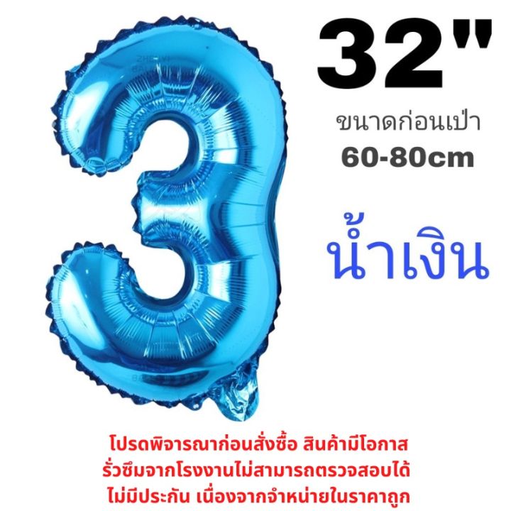 ร้านไทย-ลูกโป่งฟอ-ยล์-สีน้ำเงิน-ลูกโป่ง-ตัวอักษร-ลูกโป่งตัวเลข-32นิ้ว-ลูกโป่งราคาถูก