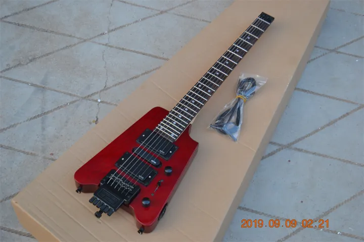 Headless Electric Guitar Bridge Nut - 6 String Lock Bridge Part For Headless Guitars, Black