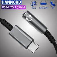 Hannord USB Type C To 3.5mm Aux Adapter Jack Audio Cable Converter Headphone For HUAWEI P40 XIAOMI OnePlus 8 PRO Samsung Galaxy Cables