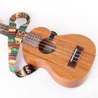 ；。‘【 Ethnic Style Ukulele Strap Thermal Transfer Rion Guitar Belt Instrument Guitar Accessories