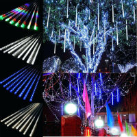 10pcs LED Meteor Shower Rain Lights Waterproof Falling Raindrop Fairy String Lamp for Outdoor Christmas Tree Holiday Decoration