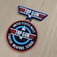 Top Gun 2 Pvc Rubber Hook and Loop Badges Droplet Magic Backpack Stickers Clothes Hat Patch Glow in the Dark Armband Appliques