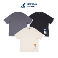 KANGOL T-shirt เสื้อยืดปักลายโลโก้ KANGOL สีกากี,เทา,ดำ,เหลือง unisex 63251025