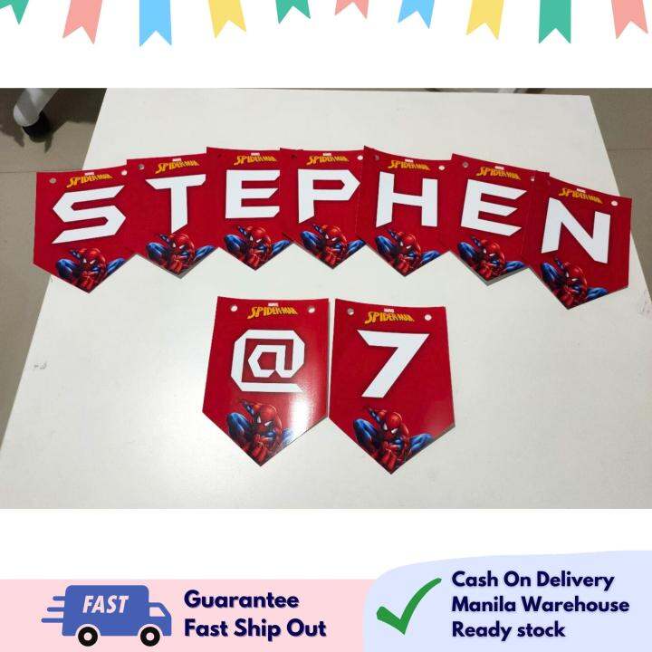 Partify SPIDER THEME party customizable banner decoration Party Needs