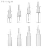 1pcs 5/10/20/30/50ml Empty Plastic Nasal Spray Bottles Clear White Pump Sprayer Mist Nose Atomizer Refillable Bottling Packaging