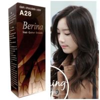 Berina Hair Color ครีมเปลี่ยนสีผม เบอรีน่า เปล่งประกาย ติดทนนาน ปิดผมขาว แล้วยังช่วยปกป้องการทำร้ายเส้นผม สี A28