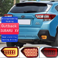 รถ LED กันชนหลังแสงสำหรับ Subaru XV 2018-2023ชนบทห่างไกล2015-2020ฟังก์ชั่นสะท้อนไฟท้ายไฟตัดหมอกหยุดไฟเบรก