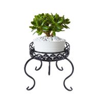 Planter Stand Metal Round Potted Plant Stands Flower Pot Planter Iron Rack For Plant Display Indoor Outdoor Patio Living Room